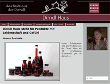 Tablet Screenshot of dirndl-haus.at
